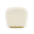 Modrest Crestone Upholstered Modern Fabric Accent Chair in White