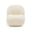 Modrest Crestone Upholstered Modern Fabric Accent Chair in White
