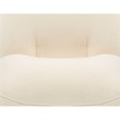 Modrest Crestone Upholstered Modern Fabric Accent Chair in White