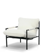 Modrest Calumet Upholstered Modern Fabric Accent Chair in White