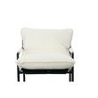 Modrest Calumet Upholstered Modern Fabric Accent Chair in White