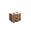 Modrest Nova Domus Bailey 2-Drawer Engineered Wood Nightstand in Walnut