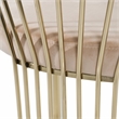 Modrest Linda Upholstered Modern Velvet Dining Chair in Beige/Gold