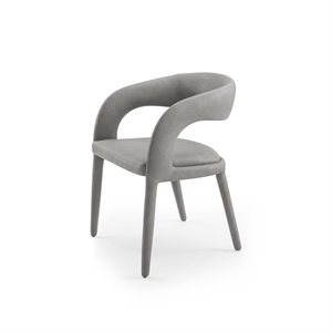 Modrest Faerron Modern Leatherette Upholstered Dining Chair in Gray