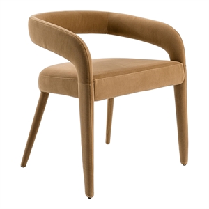 Modrest Mundra Modern Tan Fabric Dining Chair