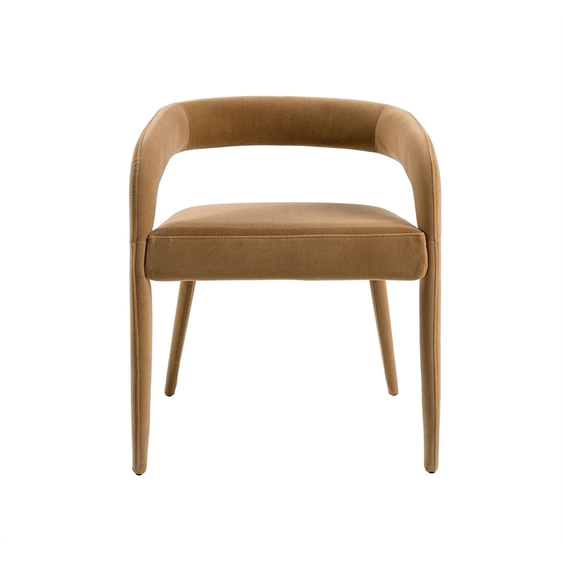 Modrest Mundra Modern Tan Fabric Dining Chair