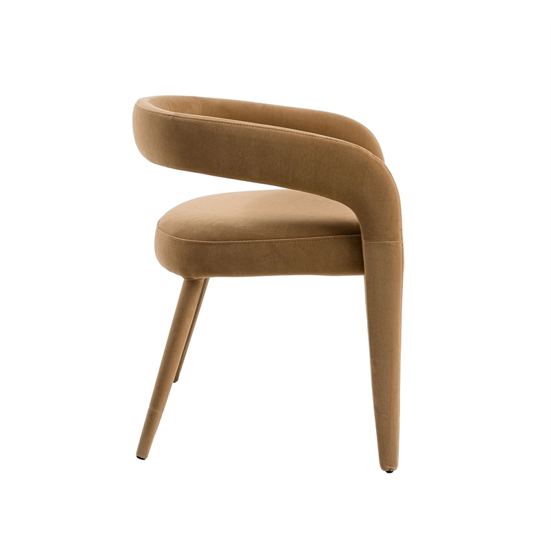 Modrest Mundra Modern Tan Fabric Dining Chair