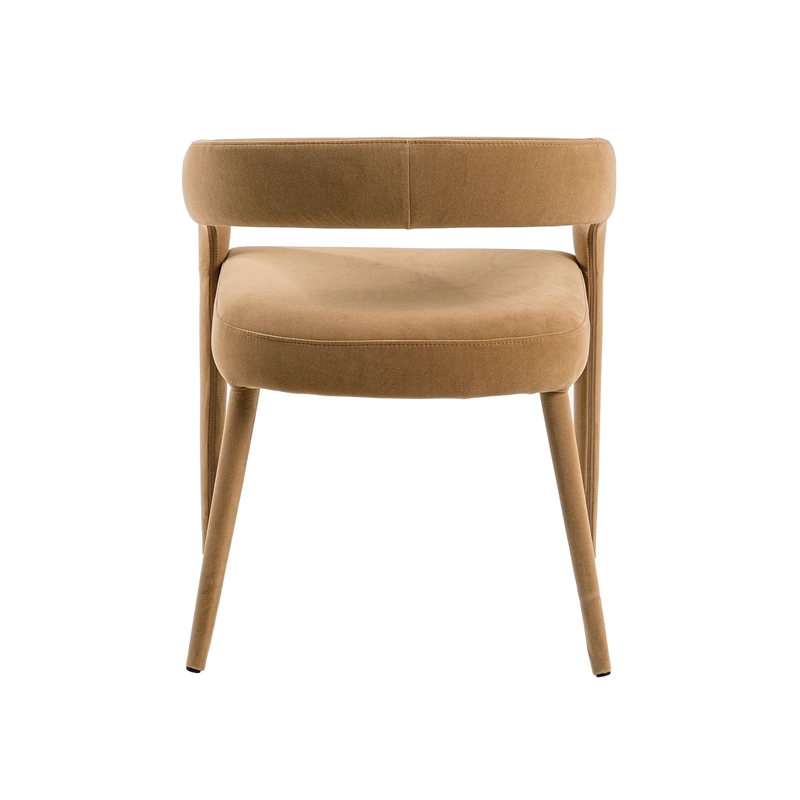 Modrest Mundra Modern Tan Fabric Dining Chair
