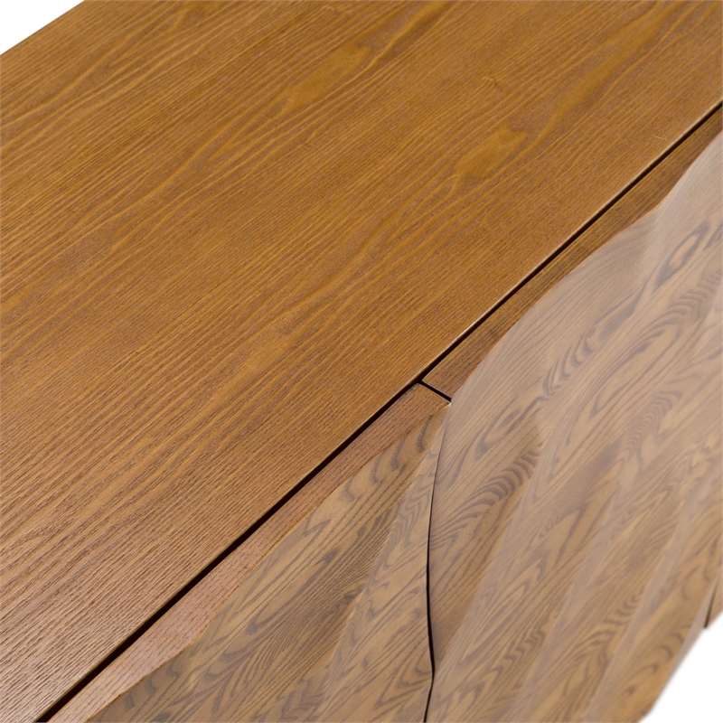 Modrest Killeen Modern Buffet in Gold and Walnut