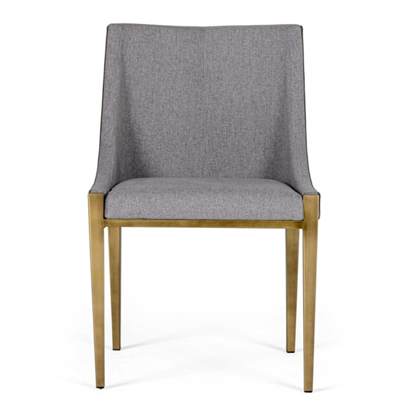 Fairview - Modern Grey & Brass Dining Chair
