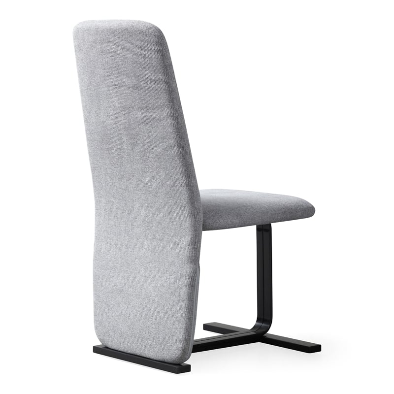 Tasha - Modern Grey Linen + Brushed Gunmetal Dining Chair (Set of 2)
