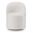 Correa - Modern White Fabric Swivel Dining Chair