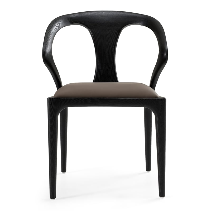 Campbell - Mid-Century Modern Grey & Black Ash Dining Chair