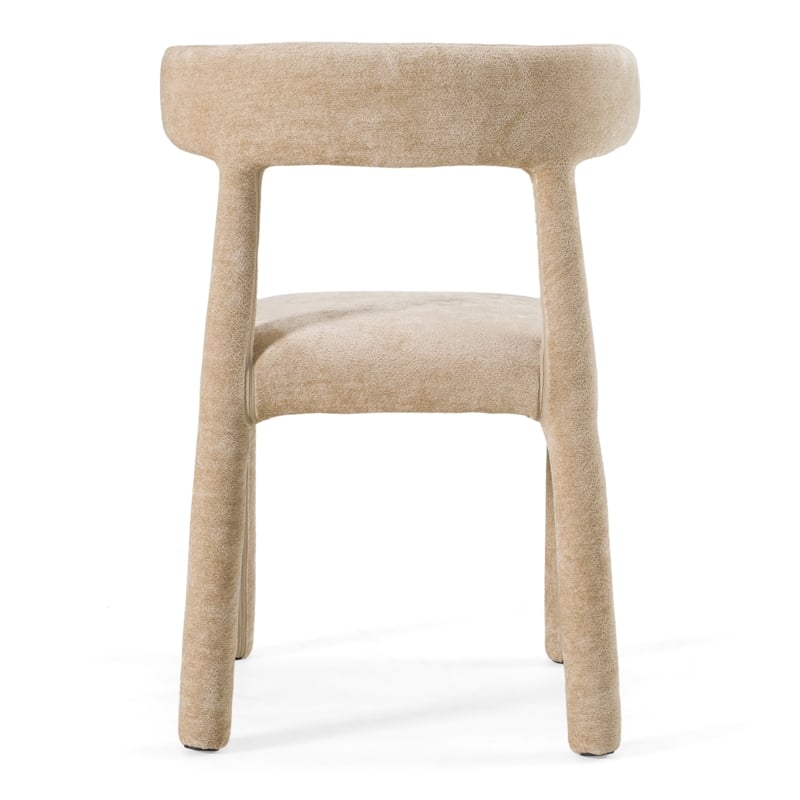 Homan - Modern Beige Velvet Dining Chair