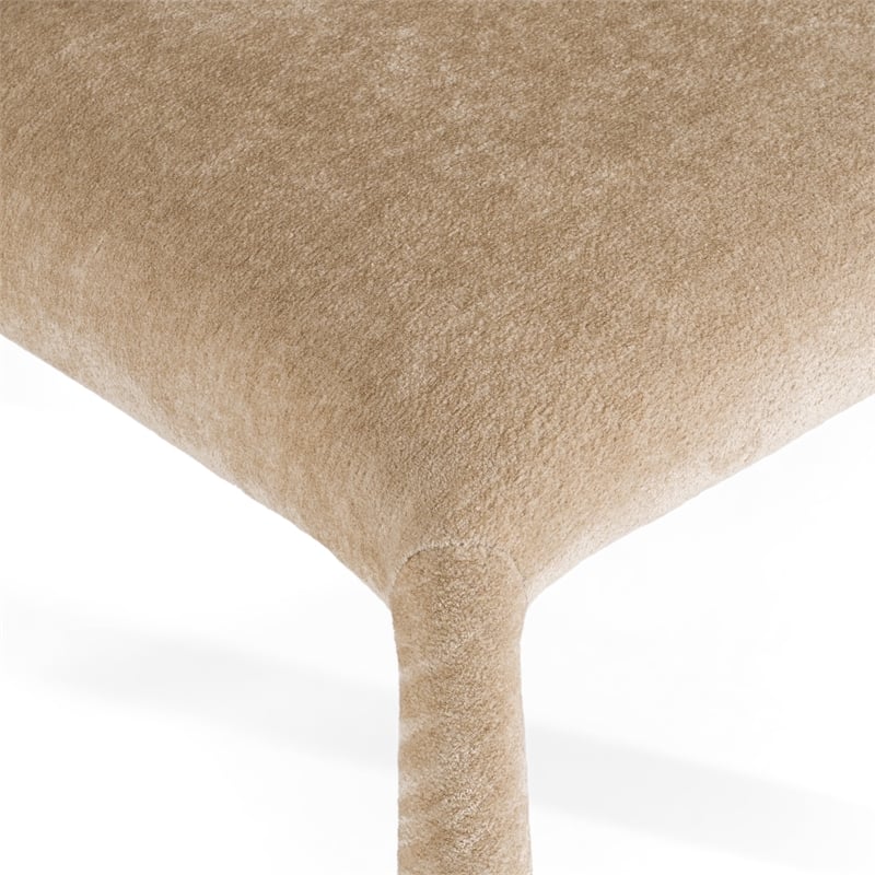 Homan - Modern Beige Velvet Dining Chair