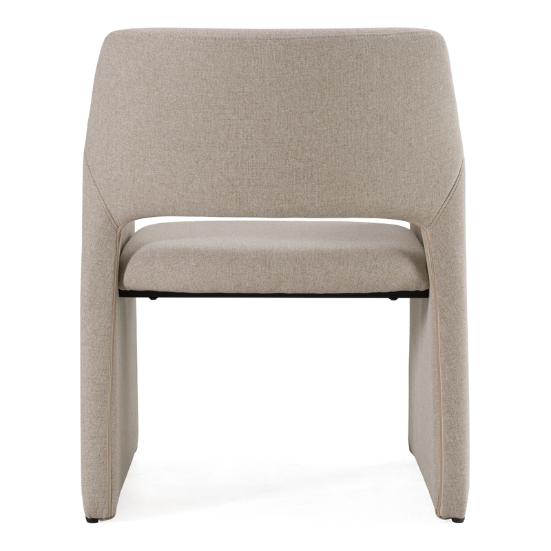 Lasara - Modern Beige Fabric Dining Chair