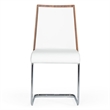 Morgan - Modern White & Walnut Dining Chair (Set of 2)