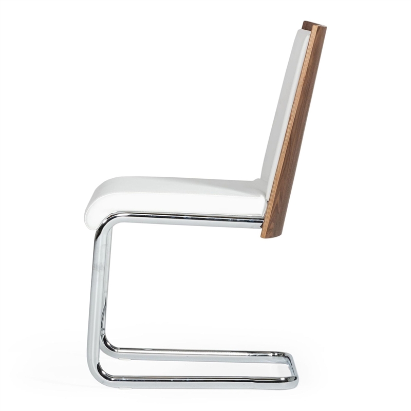 Morgan - Modern White & Walnut Dining Chair (Set of 2)
