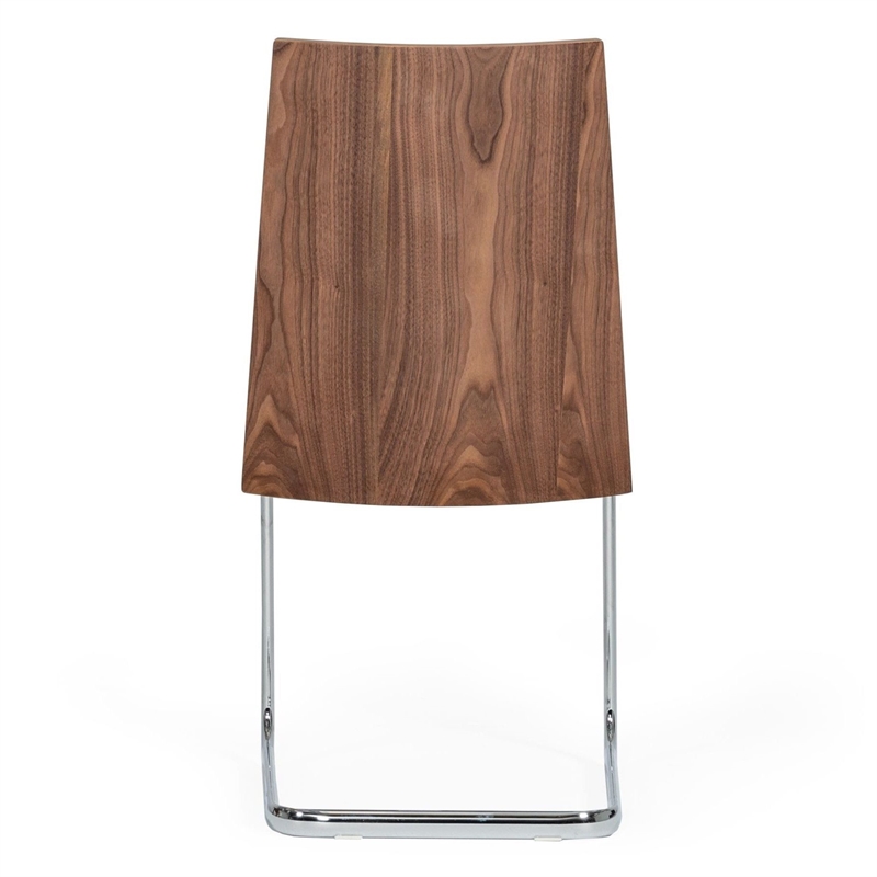 Morgan - Modern White & Walnut Dining Chair (Set of 2)