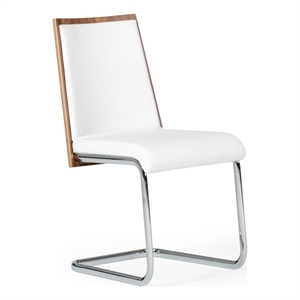 Morgan - Modern White & Walnut Dining Chair (Set of 2)