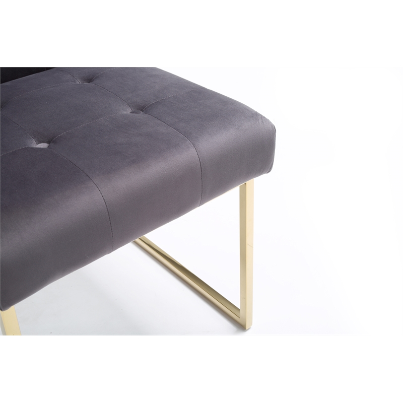 Legend Modern Grey Fabric & Gold Dining Chair (Set of 2)