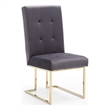 Legend Modern Grey Fabric & Gold Dining Chair (Set of 2)