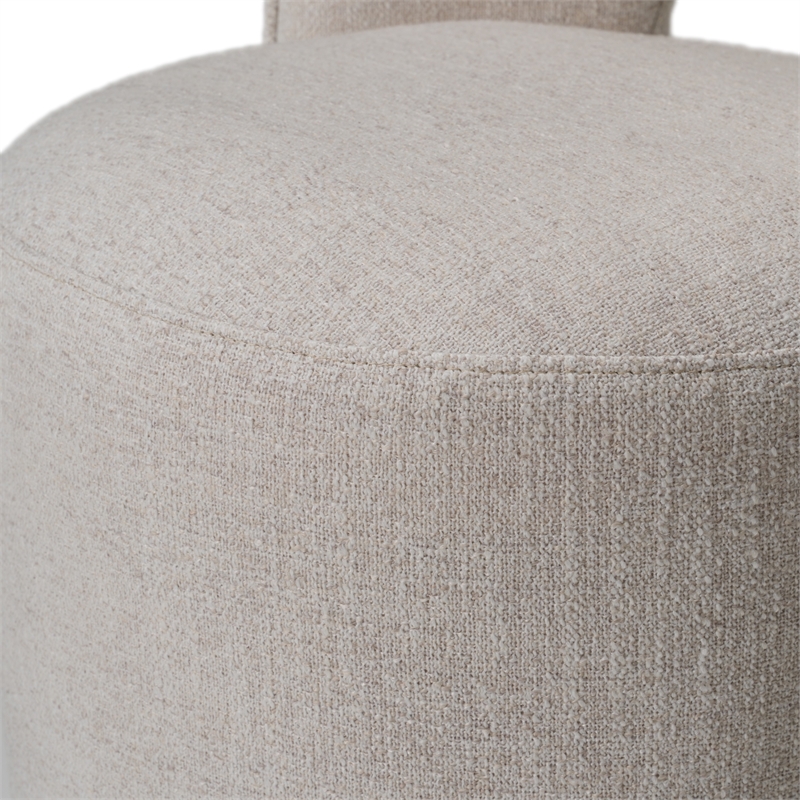 Gordon - Modern Cream Fabric Swivel Dining Chair