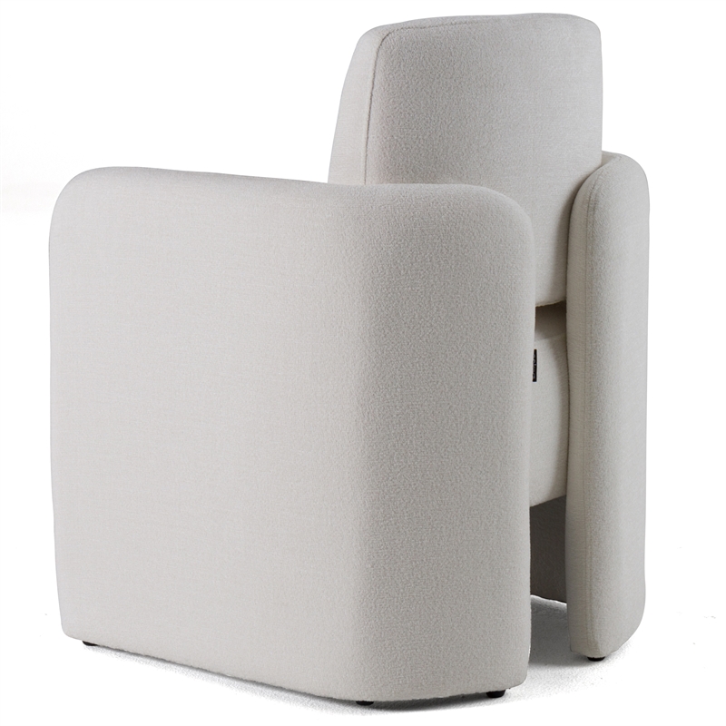 Hermosa - Modern White Fabric Dining Chair