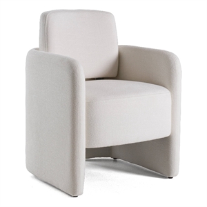 Hermosa - Modern White Fabric Dining Chair