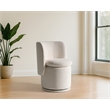 Norris - Modern Ivory Fabric Swivel Dining Chair