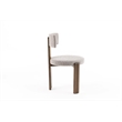 Sheridan - Mid-Century Modern Gray Fabric + Walnut Dining Chair