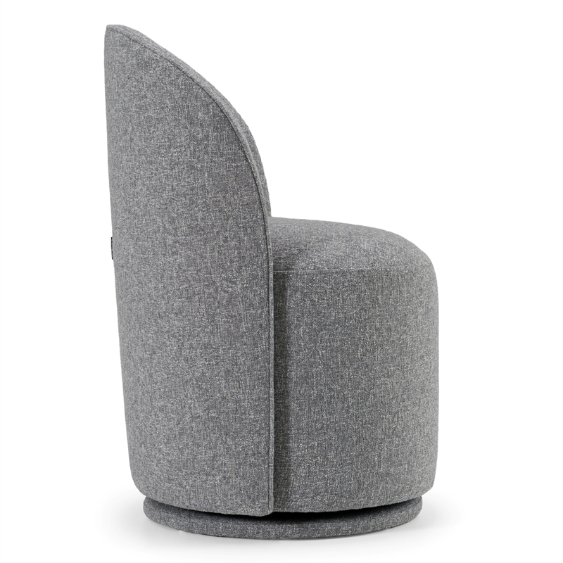 Correa - Modern Gray Fabric Swivel Dining Chair