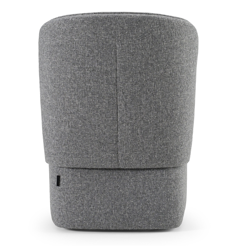 Souza - Modern Gray Fabric Swivel Dining Chair