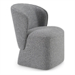 Souza - Modern Gray Fabric Swivel Dining Chair