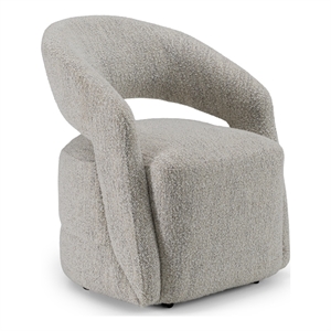 Kadoka - Modern Light Gray Fabric Dining Chair w/ Castor Wheels