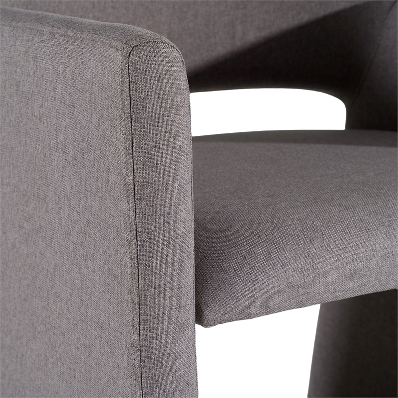 Lasara - Modern Gray Fabric Dining Chair