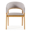 Truman - Mid-Century Modern Gray + Natural Oak Dining Chair
