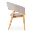 Truman - Mid-Century Modern Gray + Natural Oak Dining Chair