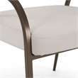 Hudson - Modern Off White Fabric + Bronze Dining Chair