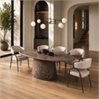 Hudson - Modern Off White Fabric + Bronze Dining Chair