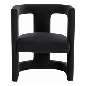 Kendra - Modern Black Fabric Accent Chair