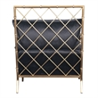 Ignacio - Glam Black Velvet & Gold Accent Chair
