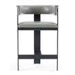 Boswell - Modern Grey Faux Leather & Black Counter Chair
