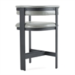 Boswell - Modern Grey Faux Leather & Black Counter Chair