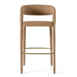 Faerron - Modern Tan Leatherette Bar Chair