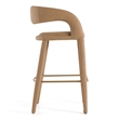 Faerron - Modern Tan Leatherette Bar Chair