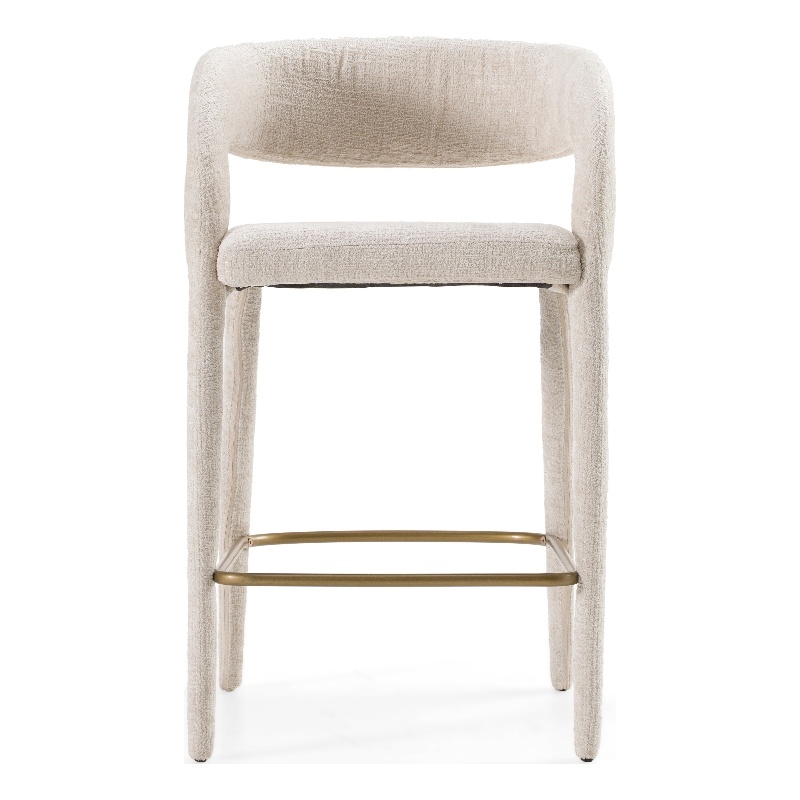 Faerron - Modern Ivory Beige Counter Chair
