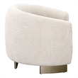 Thrive - Modern Beige Fabric & Antique Brass Accent Chair
