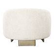 Thrive - Modern Beige Fabric & Antique Brass Accent Chair