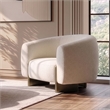 Thrive - Modern Beige Fabric & Antique Brass Accent Chair